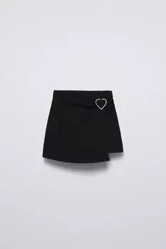 Шорты-бермуды heart ZARA, черный