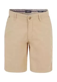 Шорты-бермуды, хлопок, однотонные, мужские gardeur, песочный