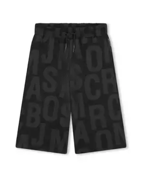 Шорты-бермуды из 100% хлопка с принтом Marc Jacobs, черный