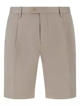 Шорты-бермуды из эластичного хлопка и тенселя Boggi Milano, нейтральный