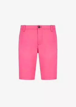 Шорты-бермуды из эластичного хлопкового полисатина Armani Exchange, фуксия