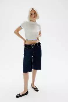 Шорты-Бермуды из денима стандартного кроя H&M, синий