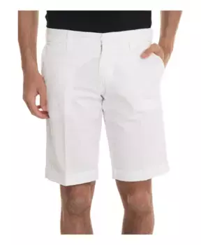 Шорты Бермуды из хлопка стрейч с американским карманом Fay, белый