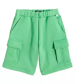 Шорты-бермуды из хлопкового джерси Il Gufo, зеленый