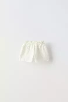 Шорты-бермуды из крепа ZARA, розовый