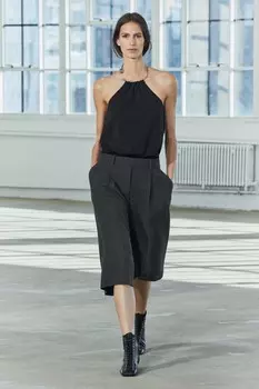 Шорты-бермуды из шерсти с деталями-боксером ZARA, серый