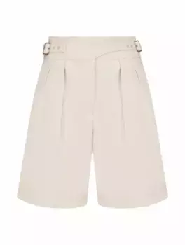 Шорты-бермуды из смеси хлопка и льна Loro Piana, бежевый