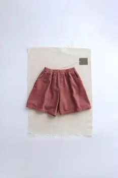 Шорты-бермуды из толстого вельвета ZARA, терракота