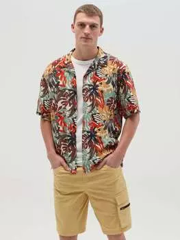 Шорты-Бермуды карго из ткани рипстоп Grand & Hills, цвет beige