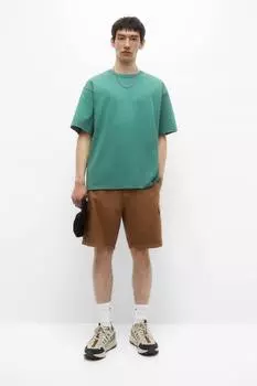 Шорты-бермуды карго Pull&Bear, коричневый