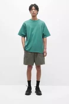 Шорты-бермуды карго с эластичным поясом Pull&Bear, хаки