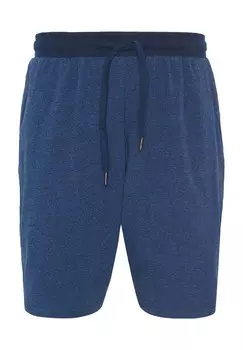 Шорты-бермуды, кулиска, диагональные карманы, мужские MANGUUN, цвет Navy Melange