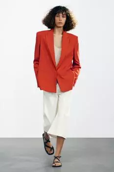 Шорты-бермуды-кюлоты ZARA, устрично-белый