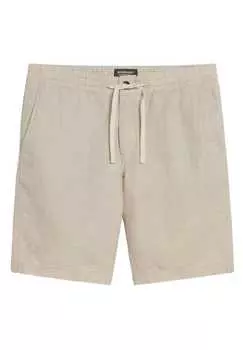 Шорты-Бермуды - льняные шорты с завязками льняные однотонные Superdry., бежевый