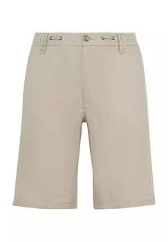 Шорты-бермуды, лен, современный крой, мужские Galeria, цвет Kitt