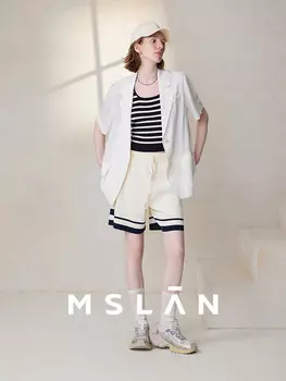 Шорты-бермуды Mslan повседневные, кремовый