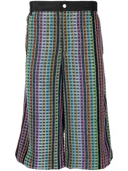 Шорты-бермуды по колено Marine Serre, черный