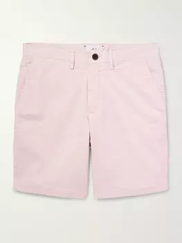 Шорты-бермуды прямого покроя из хлопчатобумажной смесовой саржи, окрашенные в готовом виде MR P., розовый