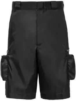 Шорты-бермуды Re-Nylon Prada, черный