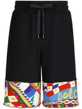 Шорты-бермуды с абстрактным узором DOLCE & GABBANA, черный