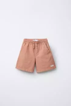 Шорты-бермуды с этикеткой ZARA, цвет Russet
