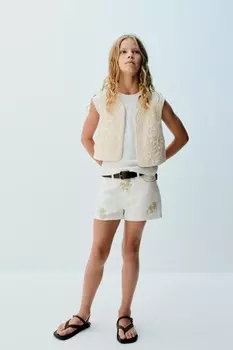 Шорты-бермуды с цветочным принтом ZARA, цвет printed