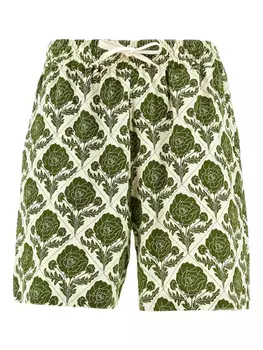 Шорты-бермуды с цветочным узором Les Deux, зеленый