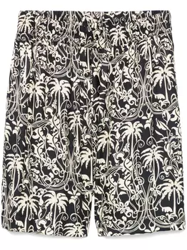 Шорты-бермуды с графическим принтом Laneus, черный