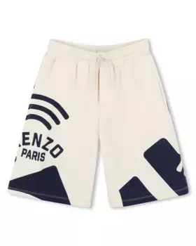 Шорты-бермуды с хлопковым принтом для мальчиков Kenzo Kids, многоцветный