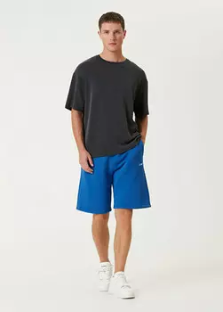 Шорты-Бермуды с кулиской на талии и логотипом Off-White, синий