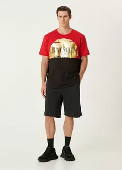 Шорты-Бермуды с логотипом Balmain, черный