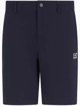 Шорты-бермуды с логотипом Ea7 Emporio Armani, синий