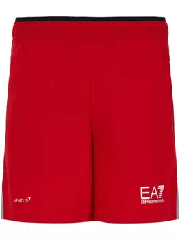 Шорты-бермуды с логотипом Ea7 Emporio Armani, красный