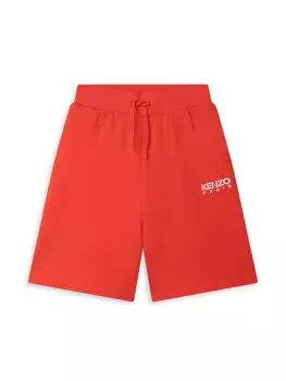 Шорты-бермуды с логотипом Little Boy's & Boy's Kenzo, цвет poppy