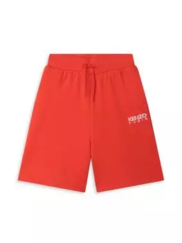 Шорты-бермуды с логотипом Little Boy's & Boy's Kenzo, красный