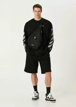 Шорты-Бермуды с логотипом Off-White, черный