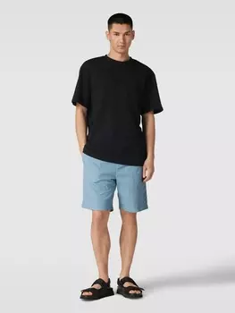 Шорты-бермуды с нашивкой-лейблом Review, светло-синий