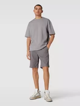 Шорты-бермуды с окантовочными карманами Review, графит