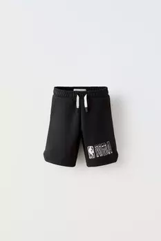 Шорты-бермуды с принтом Nba ZARA, черный
