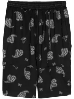 Шорты-бермуды с принтом пейсли Mastermind World, черный