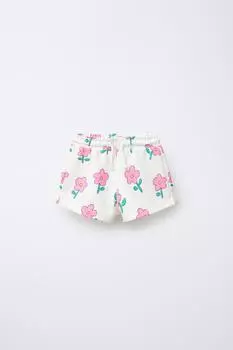 Шорты-бермуды с принтом ZARA, цвет Neon pink