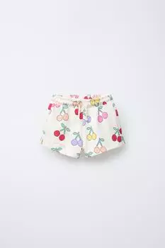 Шорты-бермуды с принтом ZARA, разноцветный