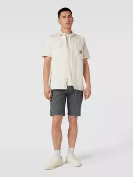 Шорты-бермуды с тканевым поясом модель "NEBRASKA" Redefined Rebel, антрацит