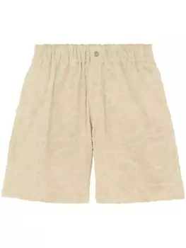 Шорты-бермуды с узором Barocco Versace, бежевый