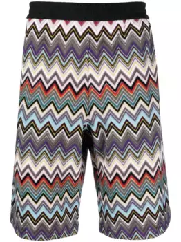 Шорты-бермуды с узором зигзаг Missoni, черный