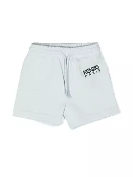 Шорты-бермуды с вышитым логотипом Kenzo Kids, синий