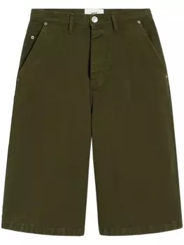 Шорты-бермуды широкого кроя AMI Paris, зеленый