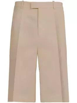 Шорты-бермуды со складками Ferragamo, нейтральный