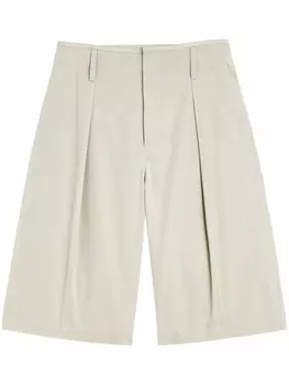 Шорты-бермуды со складками LEMAIRE, нейтральный
