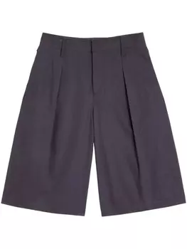 Шорты-бермуды со складками LEMAIRE, синий